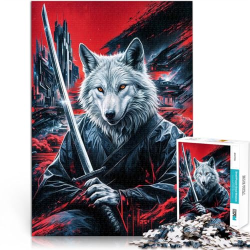 Quizspiel Wolf Samurai Japan Teenager 2000-teiliges Puzzle 70x100cm Wanddekoration Einzigartige Geburtstags ab 14 Jahren von LGNBTGM