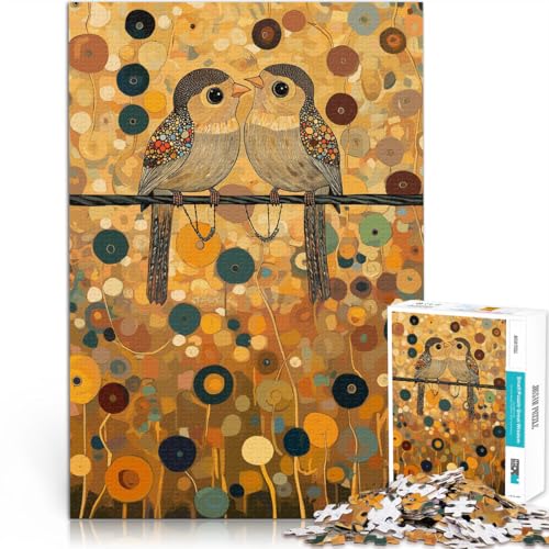 Quizspiel Zwei Vögel auf einem Draht Klimt Puzzle 1000 Teile für Erwachsene 50x75cm Geeignet für die Schreibtischdekoration für ab 14 Jahren Quizspiel Zwei Vögel auf einem Draht Klimt Puzzle 1000 Teile für Erwachsene 50x75cm Geeignet für die Schreibtischdekoration für ab 14 Jahren von LGNBTGM