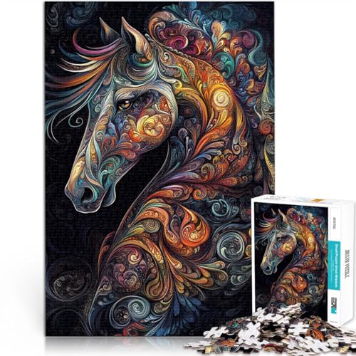 Quizspiel künstlerisches Avatarpferd Puzzle 1000 Teile für Teenager 26x38cm mit vollständig ineinander greifenden, zufällig geformten Teilen für ab 14 Jahren Quizspiel künstlerisches Avatarpferd Puzzle 1000 Teile für Teenager 26x38cm mit vollständig ineinander greifenden, zufällig geformten Teilen für ab 14 Jahren von LGNBTGM