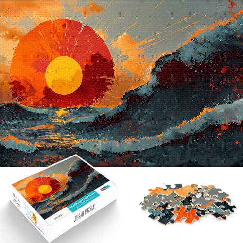 Quizspiel schöne Kunst Sonnenuntergang Meer Puzzle für Jugendliche 1000 Teile 70x100cm Geschenke für Freunde und Familie für ab 14 Jahren von LGNBTGM