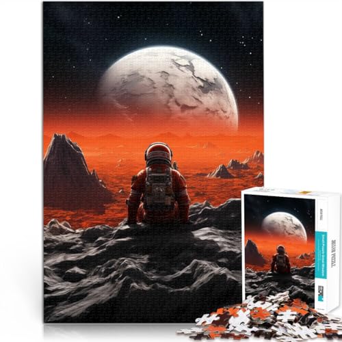 Rätsel Astronaut Weltraum 1000-teiliges Puzzle für Erwachsene 70x100cm Jedes Stück ist einzigartig – Anspruchsvolles Familienspiel für ab 14 Jahren von LGNBTGM