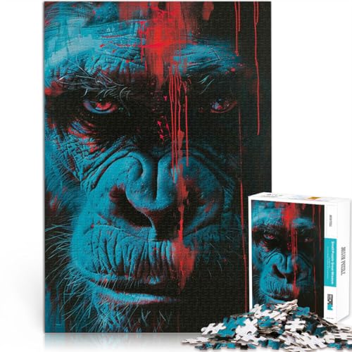 Rätsel Erwachen der Affen Puzzle für Erwachsene mit 1000 Teilen 70x100cm Lernspiel für Geburtstag, Weihnachten ab 14 Jahren Rätsel Erwachen der Affen Puzzle für Erwachsene mit 1000 Teilen 70x100cm Lernspiel für Geburtstag, Weihnachten ab 14 Jahren von LGNBTGM