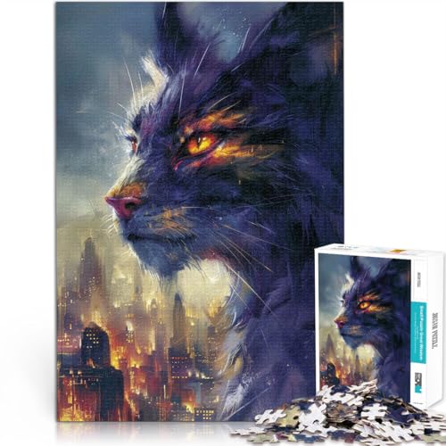 Rätsel Stadtkatzenwächter Teenager-Puzzle 1000 Teile 70x100cm eignet ganze Familie für und ab 14 Jahren von LGNBTGM