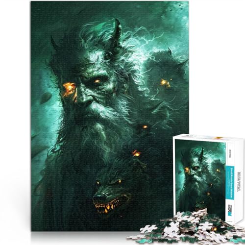 Rätsel Teufel in der Dunkelheit Puzzle 1000 Teile für Jugendliche 70x100cm Lustige Aktivitäten für zu Hause, Geburtstagsgeschenk, Reisegeschenk, für ab 14 Jahren von LGNBTGM