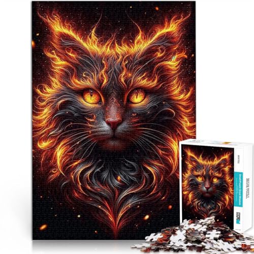 Schwierig Schwer Feuriger Katzengeist Puzzle für Teenager 1000 Teile 26x38cm mit passendem Poster und Quizblatt für 14+ Schwierig Schwer Feuriger Katzengeist Puzzle für Teenager 1000 Teile 26x38cm mit passendem Poster und Quizblatt für 14+ von LGNBTGM