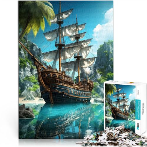 Schwierig Schwer altes Schiff Puzzle 1000 Teile für Erwachsene 26x38cm denn eignet ganze Familie für ab 14 Jahren Schwierig Schwer altes Schiff Puzzle 1000 Teile für Erwachsene 26x38cm denn eignet ganze Familie für ab 14 Jahren von LGNBTGM