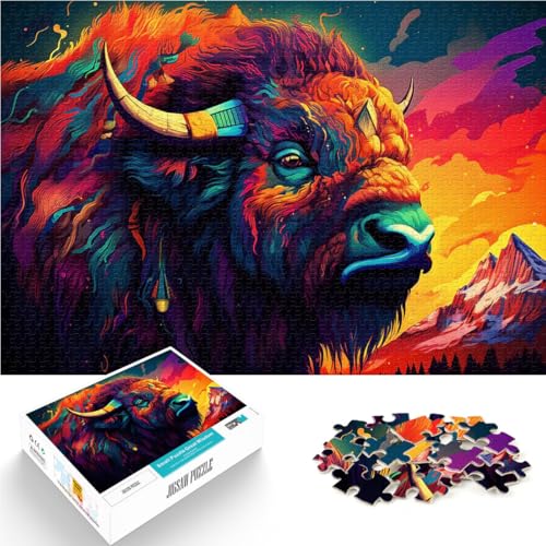 Schwierig und herausfordernd Abstrakte Tiere Bison 1000 Teenager-Teile-Puzzle 38x52cm Einzigartige Geburtstags- und Geschenkideen für 14+ Schwierig und herausfordernd Abstrakte Tiere Bison 1000 Teenager-Teile-Puzzle 38x52cm Einzigartige Geburtstags- und Geschenkideen für 14+ von LGNBTGM