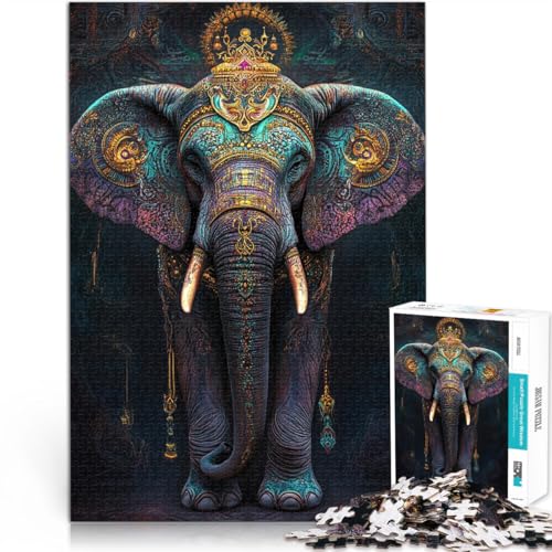 Schwierig und herausfordernd Elefantenkönig Kunst Puzzle für Erwachsene mit 1000 Teilen 70x100cm Tolles Geschenk für Spiele für 14+ Schwierig und herausfordernd Elefantenkönig Kunst Puzzle für Erwachsene mit 1000 Teilen 70x100cm Tolles Geschenk für Spiele für 14+ von LGNBTGM