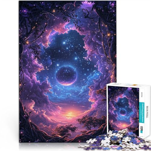 Schwierig und herausfordernd Verträumter Nachthimmel 1000-teiliges Puzzle für Erwachsene 70x100cm Geburtstagsgeschenk für ab 14 Jahren von LGNBTGM