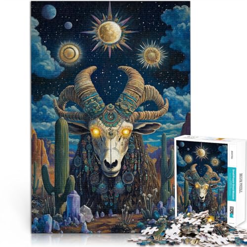 Schwierig und herausfordernd Ziegenschädel Puzzle 1000 Teile für Erwachsene 70x100cm Geburtstagsgeschenk, Geschenke für und ab 14 Jahren Schwierig und herausfordernd Ziegenschädel Puzzle 1000 Teile für Erwachsene 70x100cm Geburtstagsgeschenk, Geschenke für und ab 14 Jahren von LGNBTGM