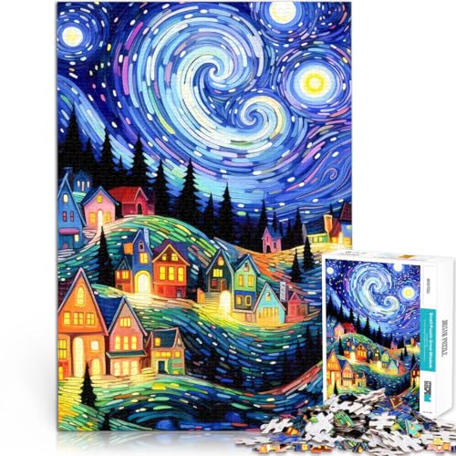 Spiel Haus unter den Sternen in der Nacht Puzzle für Erwachsene 2000 Teile 70x100cm Geschenke für Freunde und Familie ab 14 Jahren von LGNBTGM