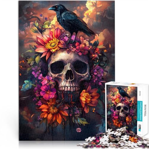 Spiel Rabenschädel Blumen Teenager 1000-teiliges Puzzle 50x75cm denn eignet ganze Familie Geeignet ab 14 Jahren Spiel Rabenschädel Blumen Teenager 1000-teiliges Puzzle 50x75cm denn eignet ganze Familie Geeignet ab 14 Jahren von LGNBTGM