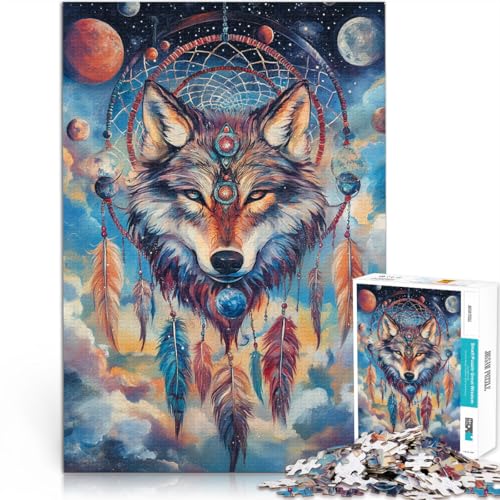 Spiele Spielzeug Geschenk Gemalter Kunstwolf 1000-teiliges Puzzle für Teenager 70x100cm Wunschliste mit dem Weihnachtsmann für ab 14 Jahren von LGNBTGM