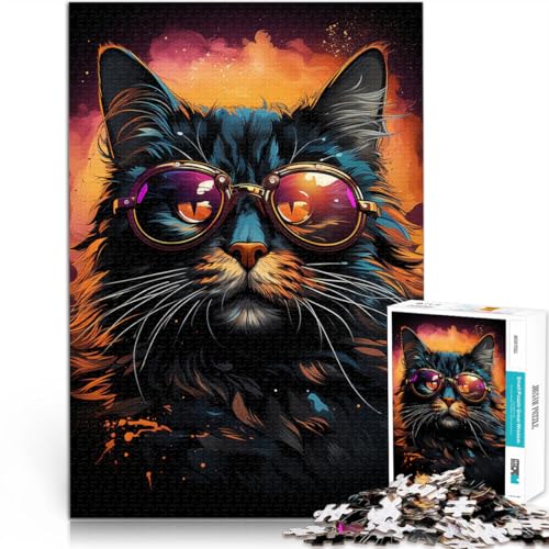 Spiele Spielzeug Geschenk Kunst Katze 1000-teiliges Puzzle für Erwachsene 70x100cm Die Liebe zwischen Paaren stärken für ab 14 Jahren von LGNBTGM