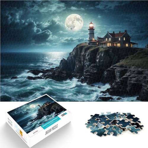 Spiele Spielzeug Geschenk Leuchtturm bei Nacht 2000-teilige Puzzles für Teenager 70x100cm Tolles Geschenk für Spiele für 14+ von LGNBTGM