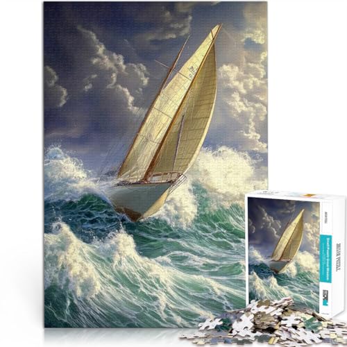 Spiele Spielzeug Geschenk Segeln durch den Sturm Puzzle für Erwachsene, 1000 Teile 26x38cm Kunstwerk Geschenk ab 14 Jahren Spiele Spielzeug Geschenk Segeln durch den Sturm Puzzle für Erwachsene, 1000 Teile 26x38cm Kunstwerk Geschenk ab 14 Jahren von LGNBTGM