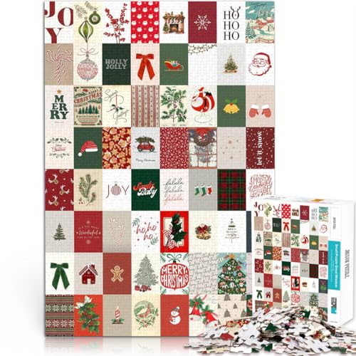 Spiele Spielzeug Geschenk Weihnachts-Patchwork-Poster Teenager-Puzzle 1000 Teile 38x52cm Tolle Geschenke und Spielzeuge für ab 14 Jahren von LGNBTGM
