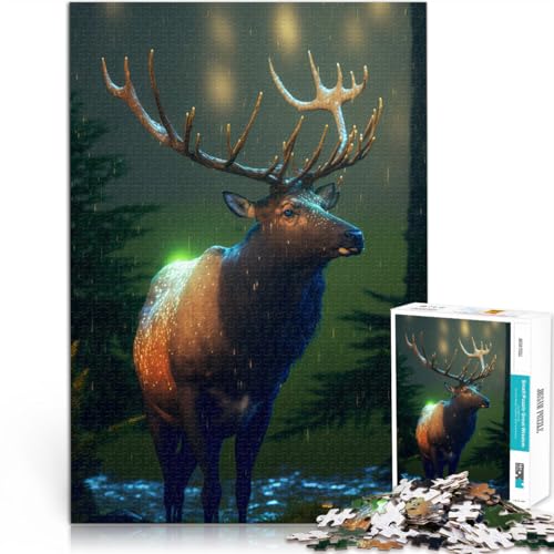 Spielspielzeug Elchtier Puzzle für Erwachsene mit 1000 Teilen 26x38cm Heimdekoration Spielzeug für ab 14 Jahren von LGNBTGM