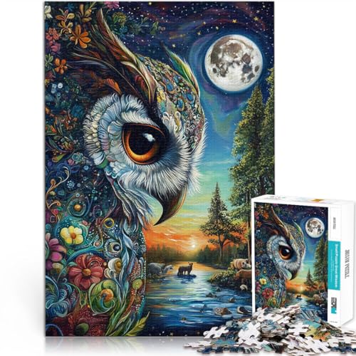 Spielspielzeug Farbgemälde Eule Puzzle 1000 Teile für Erwachsene 26x38cm Verbessern Sie das Gedächtnis für ab 14 Jahren Spielspielzeug Farbgemälde Eule Puzzle 1000 Teile für Erwachsene 26x38cm Verbessern Sie das Gedächtnis für ab 14 Jahren von LGNBTGM