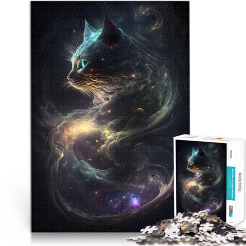 Spielspielzeug Kosmische Weltraumkatze 1000-teiliges Teenager-Puzzle 26x38cm tolles Geschenk ab 14 Jahren von LGNBTGM