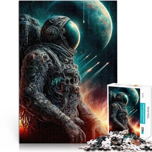 Spielzeug-Intellektuelles Spiel Astronaut blickt zur Erde auf Puzzle für Erwachsene 1000 Teile 26x38cm Heimdekoration von LGNBTGM