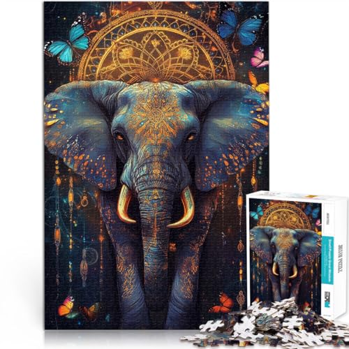 Spielzeug-Intellektuelles Spiel Dschungel-Zauberelefant Puzzle 1000 Teile für Teenager 38x52cm Tolles Geschenk für Spiele für und ab 14 Jahren von LGNBTGM