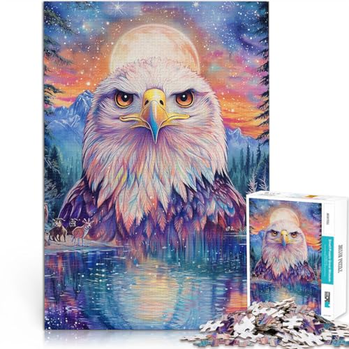 Spielzeug-Intellektuelles Spiel Farbmalerei Adler 1000-Teile-Puzzle für Teenager 70x100cm Kunstwerk Geschenk für ab 14 Jahren von LGNBTGM
