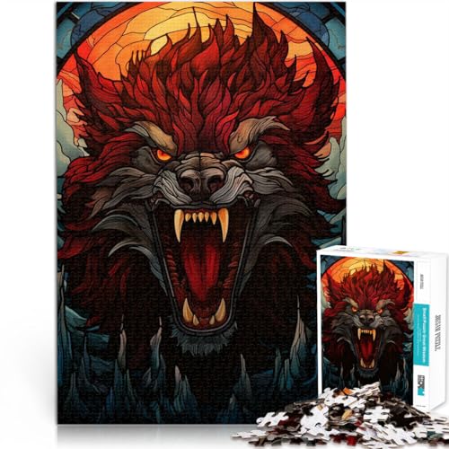 Spielzeug-Intellektuelles Spiel Fenrir Farbwolf Puzzle für Erwachsene 1000 Teile 50x75cm Tolles Geschenk für Spiele für 14+ von LGNBTGM