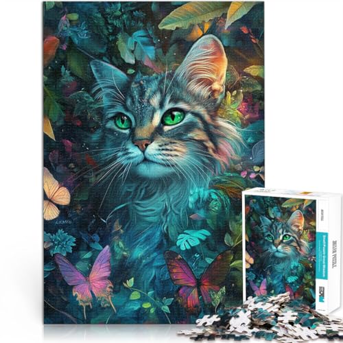 Spielzeug-Intellektuelles Spiel Katze Blumen Teenager-Puzzles 1000 Teile 70x100cm Geburtstagsgeschenk, Geschenke ab 14 Jahren von LGNBTGM