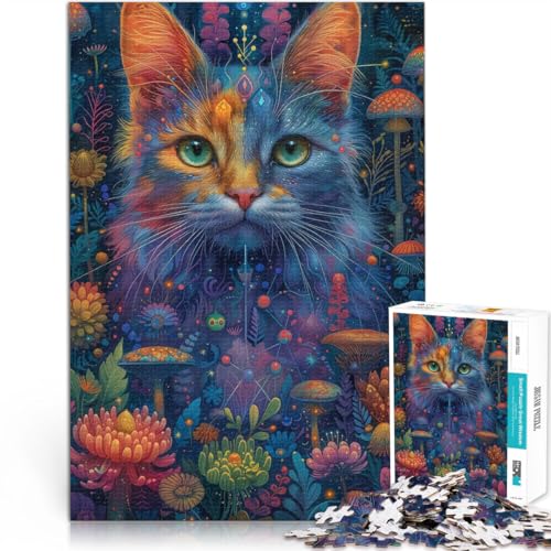 Spielzeug-Intellektuelles Spiel Katze mit Blumen 1000-Teile-Puzzle für Teenager 70x100cm für Heimdekoration Geeignet ab 14 Jahren Spielzeug-Intellektuelles Spiel Katze mit Blumen 1000-Teile-Puzzle für Teenager 70x100cm für Heimdekoration Geeignet ab 14 Jahren von LGNBTGM