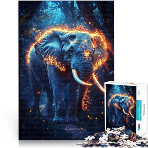 Spielzeug-Intellektuelles Spiel Majestätischer Elefant mit Glanz 1000-Teile-Puzzle für Teenager 38x52cm Kunstwerk Geschenk Spielzeug-Intellektuelles Spiel Majestätischer Elefant mit Glanz 1000-Teile-Puzzle für Teenager 38x52cm Kunstwerk Geschenk von LGNBTGM