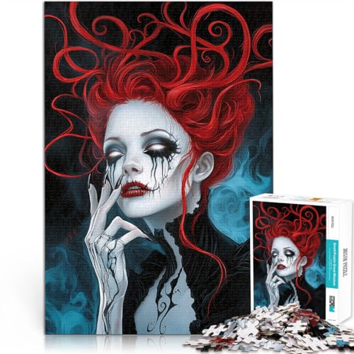 Spielzeug-Intellektuelles Spiel Rothaarige Hexe Puzzle 2000 Teile für Teenager 70x100cm Tolles Geschenk für Spiele für und ab 14 Jahren von LGNBTGM