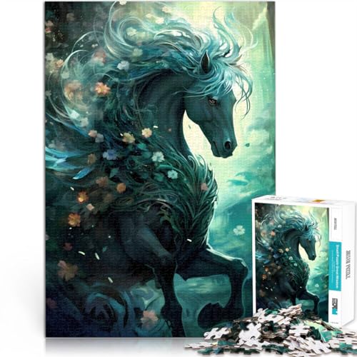 Spielzeug-Intellektuelles Spiel Schwarzes Einhorn Puzzle für Teenager 1000 Teile 26x38cm mit passendem Poster und Quizblatt für 14+ Spielzeug-Intellektuelles Spiel Schwarzes Einhorn Puzzle für Teenager 1000 Teile 26x38cm mit passendem Poster und Quizblatt für 14+ von LGNBTGM