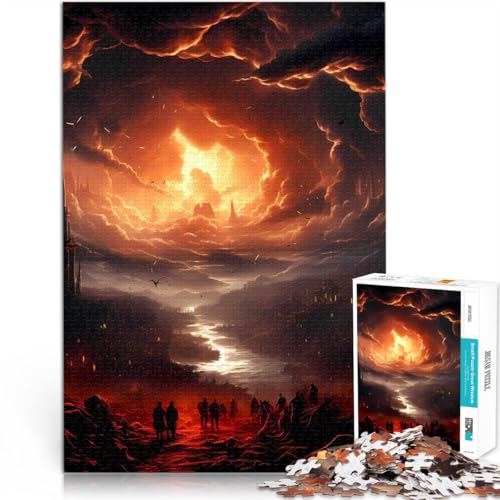 Spielzeug-Intellektuelles Spiel farbenfrohe Landschaftskunst 1000-teilige Puzzles für Erwachsene 26x38cm Verbessern Sie das Gedächtnis von LGNBTGM