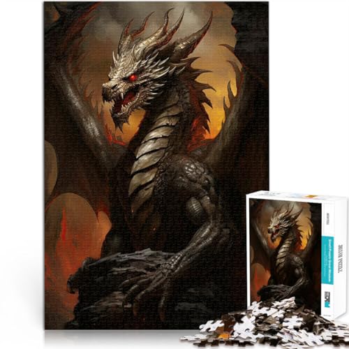 Spielzeug Lernspiele Stressabbau Drachen-Kunstwerk 1000-teilige Puzzles für Erwachsene 26x38cm Geburtstagsgeschenk ab 14 Jahren von LGNBTGM