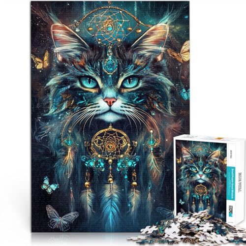 Spielzeug Lernspiele Stressabbau Fantasy Magic Perserkatze 1000-teilige Puzzles für Teenager 50x75cm für Heimdekoration von LGNBTGM