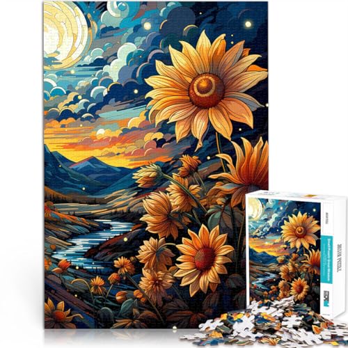Spielzeug Lernspiele Stressabbau Kunst Blume Puzzle für Erwachsene mit 1000 Teilen 70x100cm Geschenk zum Geburtstag für ab 14 Jahren von LGNBTGM