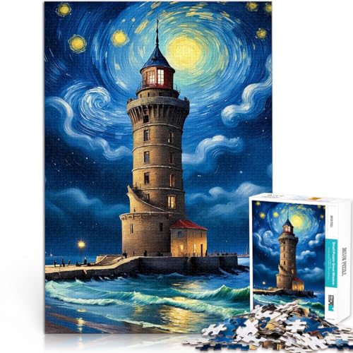 Spielzeug Lernspiele Stressabbau Leuchtturm in Stay Night 1000-teiliges Teenager-Puzzle 70x100cm Geburtstagsgeschenk von LGNBTGM