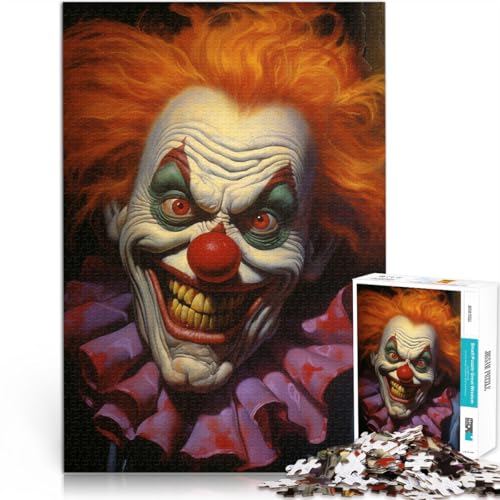Spielzeug Lernspiele Stressabbau Lustiger gruseliger Clown Puzzle 1000 Teile für Erwachsene 70x100cm Wichtelgeschenke ab 14 Jahren von LGNBTGM