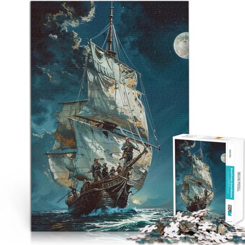 Spielzeug Lernspiele Stressabbau Mondscheinreise Puzzle 1000 Teile für Jugendliche 26x38cm Wohnkunstdekor für ab 14 Jahren von LGNBTGM