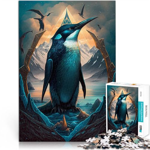 Spielzeug Lernspiele Stressabbau Pinguin Magisches Reich Puzzle für Erwachsene, 1000 Teile 50x75cm Heimdekoration Spielzeug von LGNBTGM