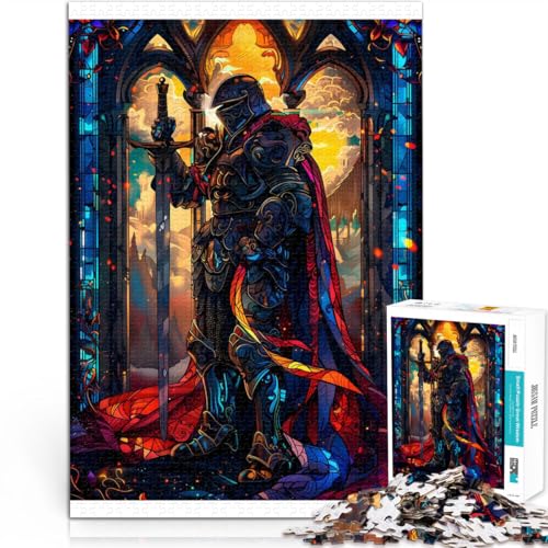Spielzeug Lernspiele Stressabbau Ritter Paladin gebeizt 1000-Teile-Puzzle für Erwachsene 50x75cm Heimdekoration Spielzeug ab 14 Jahren von LGNBTGM