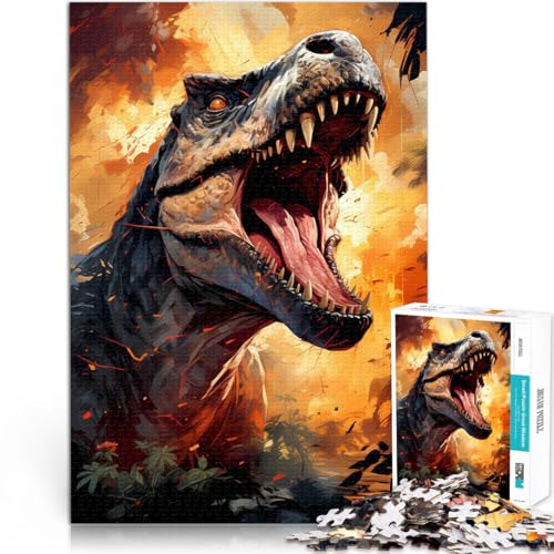 Spielzeug Lernspiele Stressabbau Tyrannosaurus Rex 1000-teilige Puzzles für Teenager 50x75cm Tolles Geschenk für Spiele für 14+ von LGNBTGM