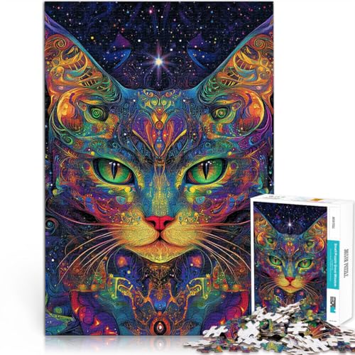 Spielzeug Lernspiele Stressabbau Weltraumkatze Puzzle 1000 Teile für Jugendliche 50x75cm Tolle Geschenke und Spielzeuge Geeignet ab 14 Jahren von LGNBTGM