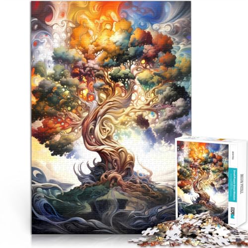 Spielzeug Lernspiele Stressabbau farbenfrohe Landschaftskunst 1000-teilige Puzzles für Erwachsene 26x38cm Lustiges Geschenk von LGNBTGM