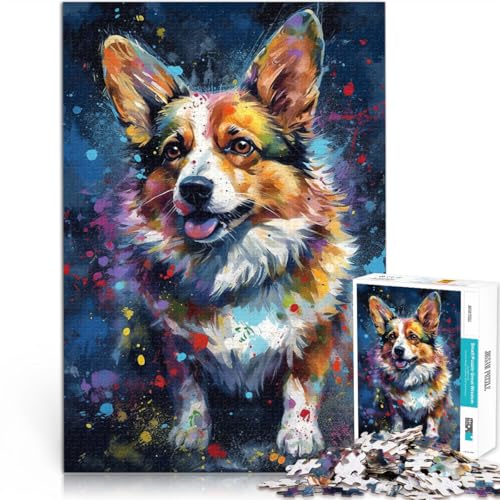 Spielzeug für die ganze Familie Corgi-Hundemalerei Puzzle für Erwachsene 2000 Teile 70x100cm Heimdekoration Spielzeug ab 14 Jahren von LGNBTGM
