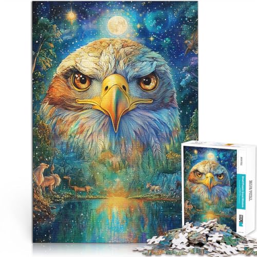 Spielzeug für die ganze Familie Farbmalerei Adler Puzzle für Teenager 1000 Teile 70x100cm Für Paare geeignet für ab 14 Jahren von LGNBTGM