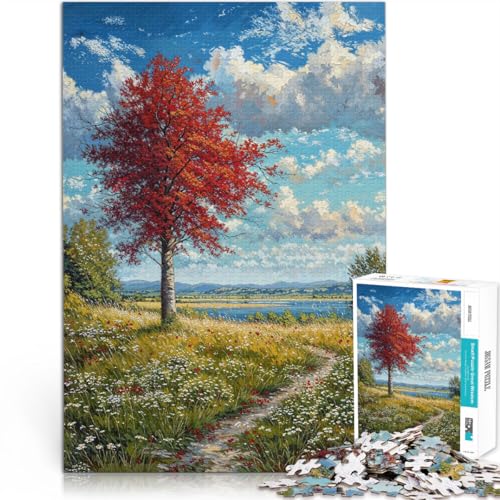 Spielzeug für die ganze Familie Flammender Baum 1000-Teile-Puzzle für Teenager 50x75cm Tolle Geschenke und Spielzeuge für 14+ von LGNBTGM