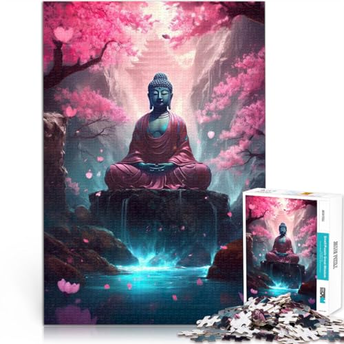 Spielzeug für die ganze Familie Japanischer meditierender Buddha 1000-Teile-Puzzle für Teenager 26x38cm Wichtelgeschenke von LGNBTGM