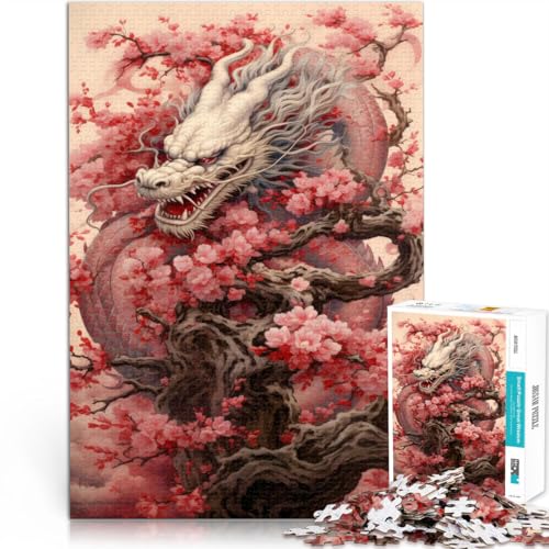 Spielzeug für die ganze Familie Sakura Drache Chinesisch 1000-teilige Puzzles für Erwachsene 38x52cm für Heimdekoration Spielzeug für die ganze Familie Sakura Drache Chinesisch 1000-teilige Puzzles für Erwachsene 38x52cm für Heimdekoration von LGNBTGM